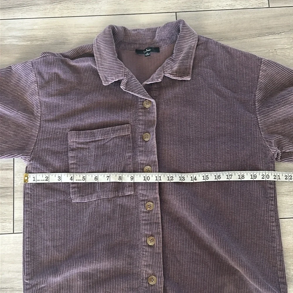 Lulus purple corduroy shacket shirt jacket size medium